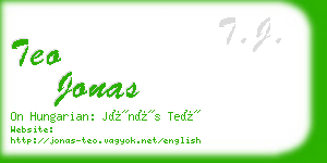 teo jonas business card
